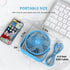 FARADAY USB Desk Fans, 5 Inches Portable Table Fan, 360° Head Rotation, Small Personal Desktop Fan, 3 Speeds, Blue