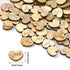 Lystaii 400pcs Rustic Wooden Love Heart Table Scatter Decoration, Engraved Natural Wood Heart Confetti