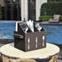 Ikee Design Wooden Utensil Caddy with Handles, Silverware Holder for Countertop, Camping, and Kitchen, Black