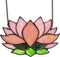 Lotus Flower Decor Stained Glass Window Hangings, Sun Catcher Gift for Mom, Kitchen Livingroom Decoration, Birthday