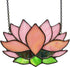 Lotus Flower Decor Stained Glass Window Hangings, Sun Catcher Gift for Mom, Kitchen Livingroom Decoration, Birthday