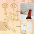 Aokbean 52pcs Vintage Skeleton Key Bottle Opener Set with Thank You Tag Card, Keychain (Gold)