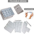 Moteph Shoe Organizer for Closet - Shoe Storage Organizer with Clear Cover & Adjustable Dividers (Grey, Medium - 16