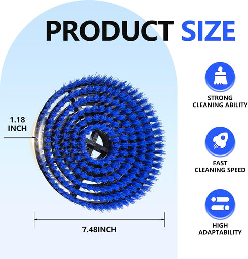 4Pack S7000 S7001 S7020 S7005 S8021 S8001 Brush for Shark Steam Mop Replacement Brush Head and Scrub Pad Abrasive