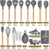 Umite Chef Kitchen Cooking Utensils Set, 33 pcs Non-stick Silicone Spatula Set with Holder, Heat Resistant Gadgets