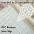 Bath Rugs Chenille 3-Piece Set, Extra Soft Absorbent Shag Beige Bathroom Mats, Machine Wash, Non-Slip Underside