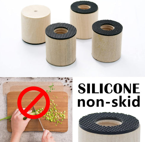 Non Slip Feet for Cutting Board, Self Adhesive Wooden Foot, Feet for Cutting Board Appliance
