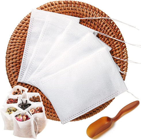 200pcs Disposable Tea Bags for Loose Leaf Tea, Tea Filter Bags with Free Spoon for Coffee, Spice, Herbs