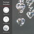 48pcs 20mm HDCRYSTALGIFTS Clear Crystal Heart Prism Sun Catchers, Heart Prisms Rainbow Maker Chandelier Crystals