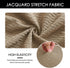 Set 4 Counter Waterproof Bar Stool Covers of Rectangle Camel Jacquard Stretchable Backless Barstool Seat Cover Bar