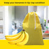 Gadgetime USA - Banana Drawstring Preserve Bag to Keep Fresh for Longer & Prevent Ripening - Reusable & Washable