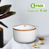 Ramekins Set of 6, 6 oz Oven Safe Porcelain Ramekins, Mini Cheesecake Pans, Dipping Sauce Bowls - Vanilla White