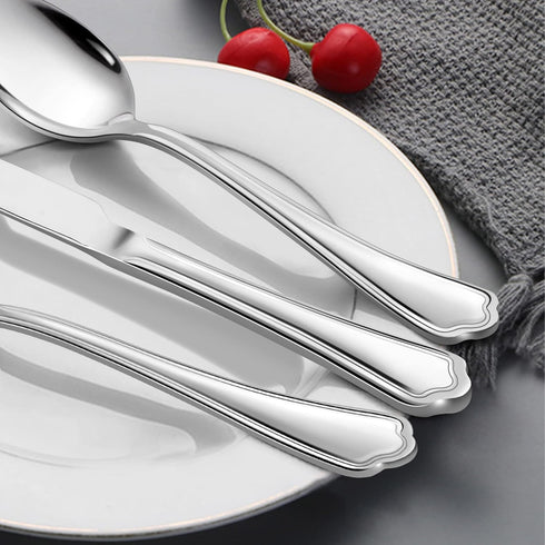 LIANYU 10-Piece Silverware Set - Stainless Steel Flatware Cutlery for 2, Dishwasher Safe, Mirror Polished