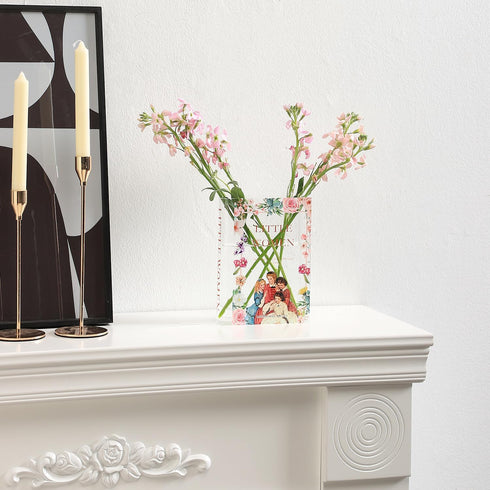 Book Vase, Acrylic Book Vase for Flowers, Book Flower Vase, Book Shaped Vases, Clear Book Vases, Small Vase
