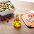 8-Ounce 1 Restaurantware RW Base Olive Oil Dispenser Kitchen Oil Dispenser Bottle - With Cork Lid Non-Leaking Clear