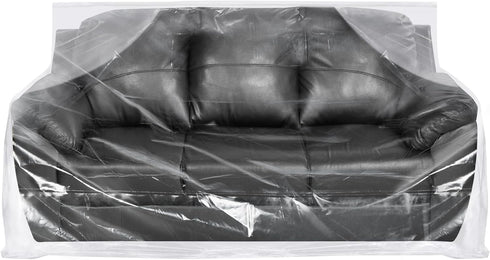Yotelab Plastic Couch Cover for Moving, Sofa Bag Protector, Furniture Cover for Storage, 92Wx42Dx62/41H Inches
