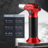 Butane Torch Kitchen Lighter, Refillable Cooking Torch with Adjustable Flame for BBQ and Desserts (red)