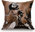 African American Woman Throw Pillow Cover, Afro Black Girl Singing Jazz, Decorative Square Cushion Covers 18x18 Inches
