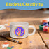 MENGDIDI 2PCS Set, Paint Your Own Mug Kit, Custom Ceramic Mug Painting Blank White Coffee Mugs with Paints and Brushes