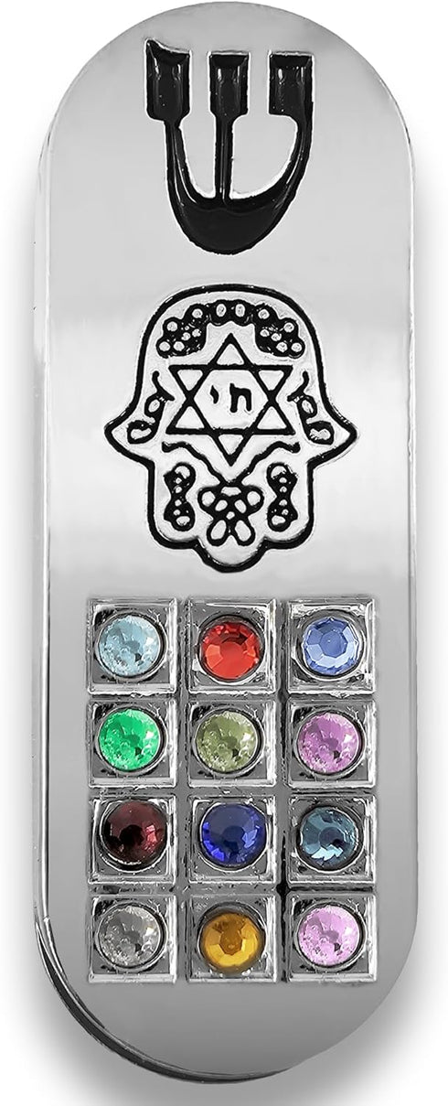 TALISMAN4U Protection CAR MEZUZAH with Hamsa Hoshen Scroll, Travelers Prayer from Israel Jerusalem Art Gift