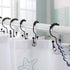 Goowin Shower Curtain Hooks, Stainless Steel Black Shower Curtain Rings, Rust Proof, Free Sliding Double Hooks