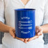 Now Designs Utensil Crock, Powder-Coated Steel, Navy Blue, 5x6 inches