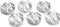 Trademark Innovations Glass Fermentation Pickling Jar Weights, Groove Grip Style, Set of 6