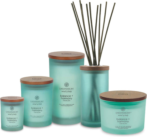 Chesapeake Bay Candle Scented Candle Balance + Harmony (Water Lily Pear) for Coffee Table Home Décor