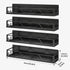 Mystozer 16.9 Inch 4 Pack Wide Large Capacity Magnetic Spice Rack for Refrigerator, Metal Fridge Shelf, Black