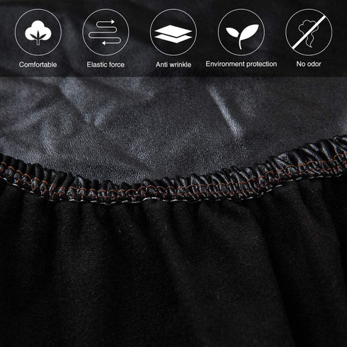 42.12-53.94inch CALIDAKA PU Leather Bench Cover Elastic Soft Stretch Bench Slipcover Removable Washable Bench Seat