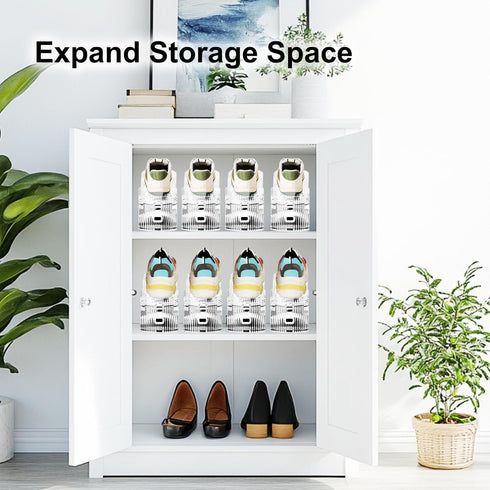 Copidrum Closet 12Pack Shoe Slots Organizer for Adjustable Shoe Stacker Organizer Storage Shoe Rack Space Saver Storage