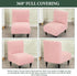 Armless Armless 2PCS) Accent Chair Cover Stretch Leaf Jacquard Chair Covers for Living Room Slipper Chair Slipcover
