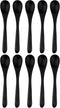 BambooMN Mini Black Salt Spoon/Tiny Wooden Spoons for Spices, 30pcs Oval 4.3"