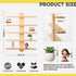 Panalo 16 inches 2 Wooden Floating Shelves for Wall, Small Wood Display Shelves Rack for Collectibles-Figures, Mini