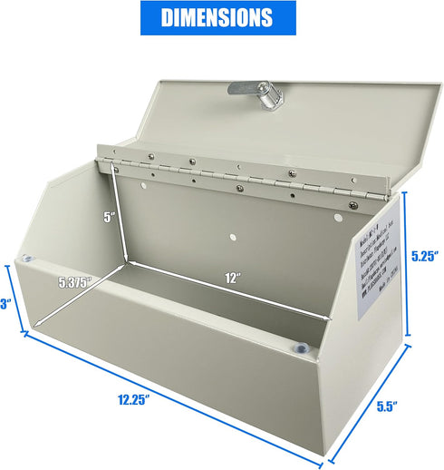 Medicine Lock Box for Safe Medication Storage, Lockable Medicine Cabinet, Child Proof Organizer, Locking Wall Mounted