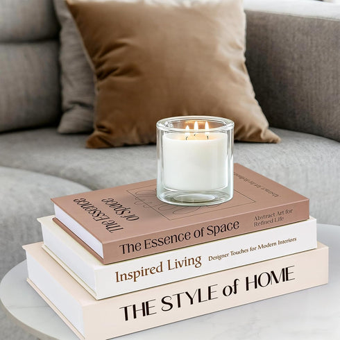 Set 3 XKDOUS of Aesthetic Decorative Books for Home Decor Coffee Table Books Hollow Keepsake Photo Storage Boxes Modern