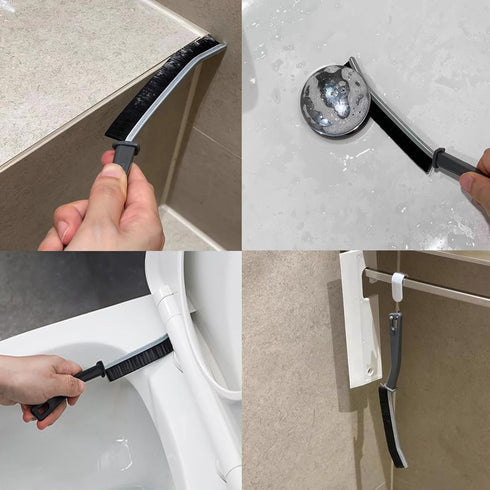 Crevice Cleaning Brush, Hard Bristle 3 in 1 Multifunctional Cleaning Brushes for Small Spaces