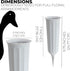 2 Pack Plastic Cemetery Vase with Ground Spike, 9.75" x 3", Outdoor Grave Flower Holder