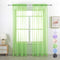 GYROHOME Basic Rod Pocket Sheer Voile Curtain Set of 2 Panels, Sunlight Filtering for Living Room (Green 52x84 inch)