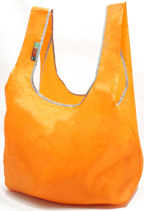 Ripstop Nylon Reusable Grocery Bag, Shopping Bag RBS041 (Gray-Orange-Green-Navy)