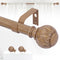 Wood Curtain Rods for Windows, 28 to 48 Inch Adjustable Heavy Duty Drapery Rods