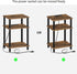3-Tier TB01BB042 TUTOTAK End Table with Charging Station, Side Table with USB Ports and Outlets, Nightstand, Storage