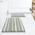 HOMEIDEAS Cationic-Dye Bathroom Rugs Sets, 2 Piece Chenille Soft Non Slip Machine Washable Bath Mats