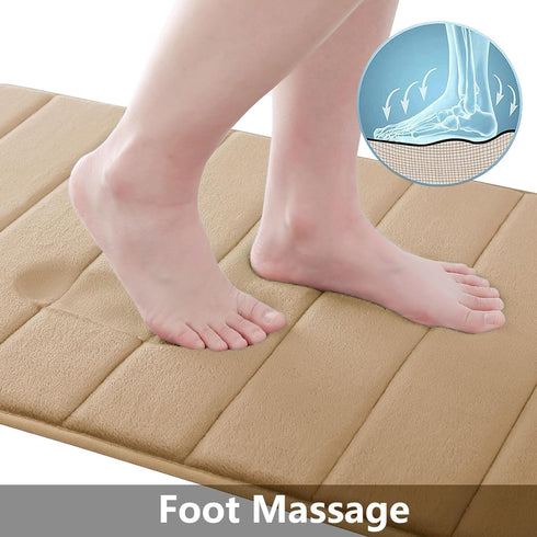 Buganda Memory Foam Bath Mat Rug, 59" x 17", Ultra Soft Non-Slip Water Absorbent Machine Washable Bath Rug