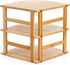 3-Tier Countertop 9.5 9.5 9.5 Inch Goaste Bamboo Corner Shelf, Kitchen Storage Organizer, Cabinet Plate Rack for Pantry