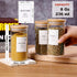 12 8oz Thicken(2.4mm) 148 Pcs Glass Spice Jars With Bamboo Airtight Lids, Spice Containers With Minimalist Preprinted