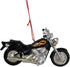 Black Motorcycle Hanging Christmas Ornament with Flames, Resin