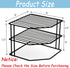 3-Tier Counter 9x9x7.5 Inch Counter Frcctre Kitchen Corner Shelf Rack and Cabinet Organizer, Metal Wire Kitchen Pantry