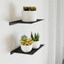 8" 2 Packs, MKO Small Floating Shelves for Wall, Metal Wall Mounted Shelf for Bathroom, Bedroom, Living Room, Kitchen