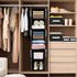 Univivi Hanging Closet Organizer with 6 Shelves, 4 Removable Drawers & 6 Side Pockets, Foldable Wardrobe Storage